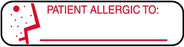 Health Care Logistics Pre-Printed Label Allergy Alert Patient Allergic To White 3/8 X 1-5/8 Inch - 2757