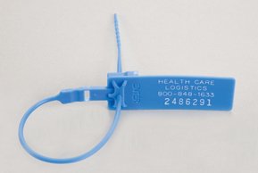 Health Care Logistics - Secure-Pull Breakable Seal Consecutively Numbered Blue Polypropylene 9-1/2 Inch - 7908-10