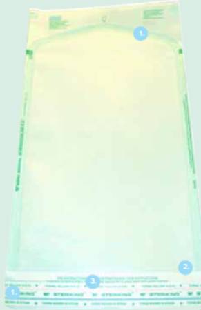 Healthmark Industries Steriking Sterilization Pouch EO Gas / Steam 3-1/2 X 7-3/4 Inch Transparent / White Self Seal Tyvek Material - SS1