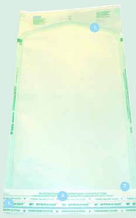 STERIKING - Sterilization Pouch Steriking Ethylene Oxide (EO) Gas / Steam 5 X 15 Inch Transparent / White Self Seal Paper / Film - SS-T4A