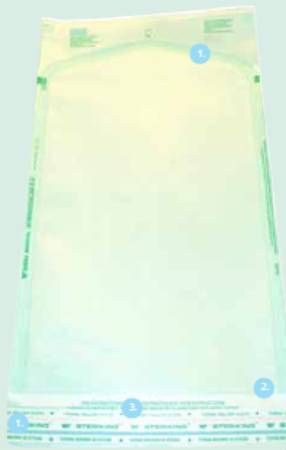 STERIKING - Sterilization Pouch Steriking Ethylene Oxide (EO) Gas / Steam 3-1/2 X 10 Inch Transparent / White Self Seal Paper / Film - SS-T2