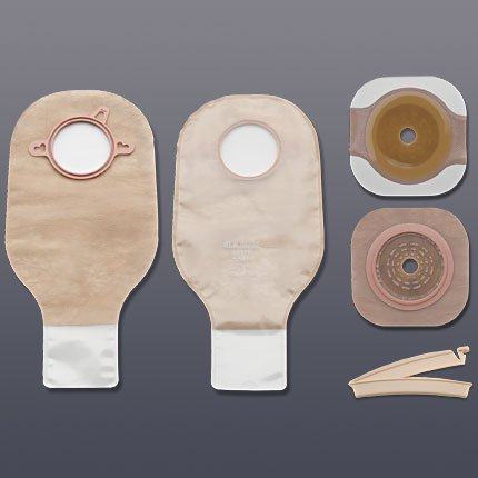 Hollister New Image Colostomy / Ileostomy Kit Two-Piece System 12 Inch Length Up to 1-3/4 Inch Stoma Drainable Trim To Fit - 19003