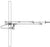 ICU Medical Pressure Monitoring Kit 9 Inch Tubing, 3 ml / Hr Squeeze Flush Device, Microdrip Chamber, Disposable Transducer, 3 Way Stopcock - 425830405