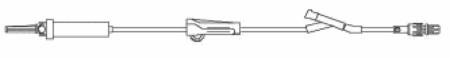 ICU - Primary IV Administration Set 20 Drops / mL Drip Rate 78 Inch Tubing 2 Ports - B3006