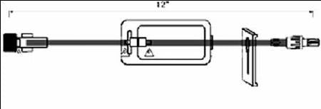 ICU Medical Extension Set 12 Inch Tubing 4.8 mL Priming Volume DEHP-Free - B1115