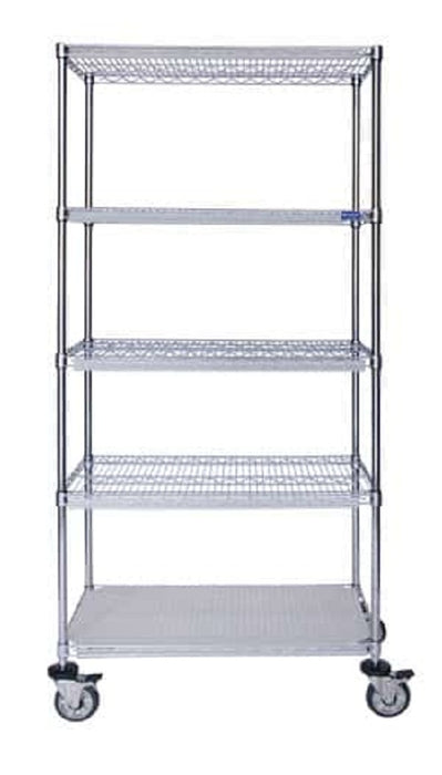 Cari-All Healthcare Shelving Unit 5 Shelves Chrome - 856CH-5