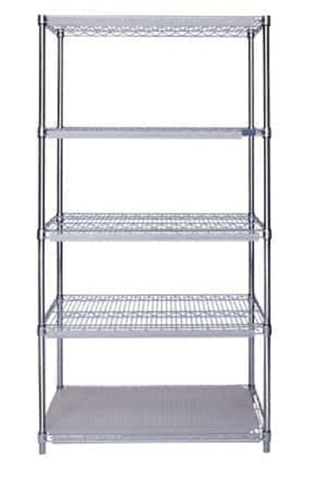 Cari-All Healthcare Starter Unit 5 Shelves Chrome Plus - 475CH-CL