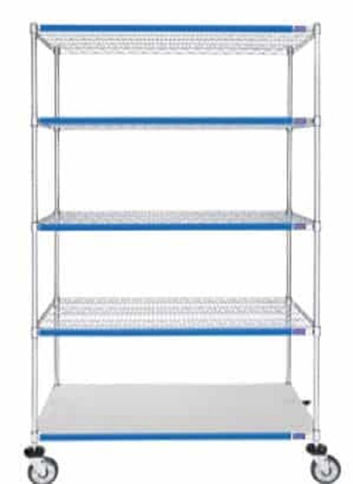 Cari-All Healthcare Shelving Unit 5 Shelves Chrome - 856CH-5