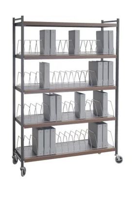 Omnimed Omnicart File Cart 701.8 X 493.4 X 17 Inch 5 Shelves Beige - 260010-BG