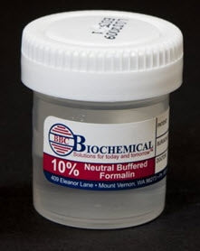 Fisher Scientific Trans-Pak Prefilled Formalin Container Plastic Screw Cap 10 mL Fill in 20 mL (0.67 oz.) NonSterile - 22899401