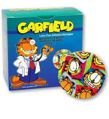 Medibadge Adhesive Spot Bandage 7/8 Inch Plastic Round Kid Design (Garfield) Sterile - AB72
