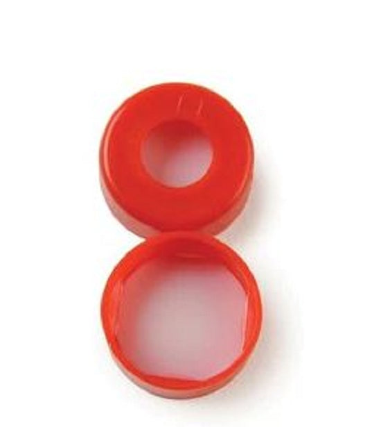 Fisher Scientific Thermo Scientific National Snap-It Vial Closure Polyethylene / PTFE / Silicone Pre Slit Snap Cap with Septum Red / Blue / White 11 mm For 11 mm Vials - 03396AA