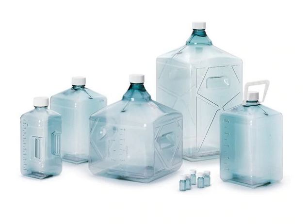 Fisher Scientific Thermo Scientific Nalgene PETG Biotainer Media Storage Bottle Square PETG Plastic 2 Liter - 2540265