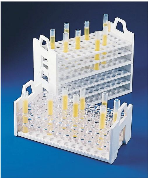 Fisher Scientific RACK, TEST TU STACKABLE W/LOCKING END PLATES WHT (4/CS) - 11391306