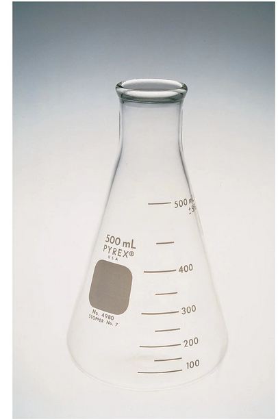 Fisher Scientific Pyrex Flask Erlenmeyer Borosilicate Glass 500 mL - S63273