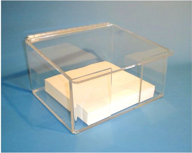 Fisher Scientific S-Curve WDL Series Wipe Dispenser Clear Acrylic Manual Wall Mount / Free Standing - 19999965