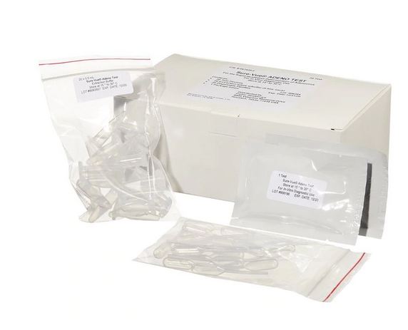 Fisher Scientific Sure-Vue Adeno Rapid Test Kit Adenovirus Antigens Eye Swab / Nasal Secretions / Pharyngeal Secretions / Fecal Sample 20 Tests - SA067020