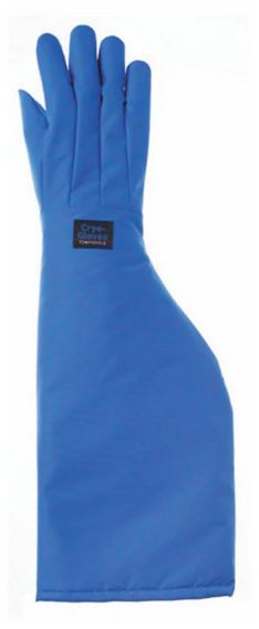 Tempshield Cryo-Gloves Wrist-Length - Cryogenic Glove Medium Waterproof Material Blue 11.25 to 12.5 Inch Knit Cuff NonSterile - 11-394-323