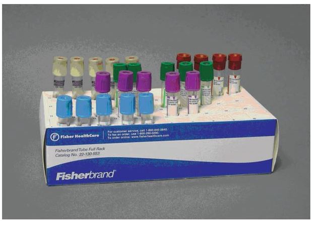 Fisher Scientific RACK, COLLECTION TUBBE DISP STD 40HOLE (100/CS) D/S - 22130553