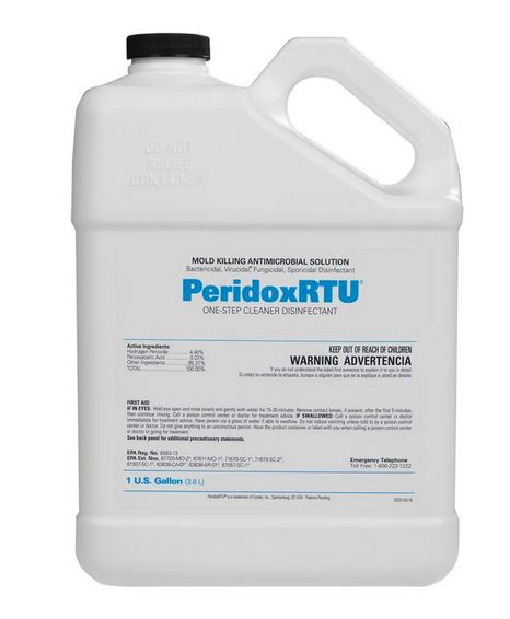 Fisher Scientific PeridoxRTU Surface Disinfectant Cleaner Peroxide Based Liquid 1 gal. Jug Vinegar Scent - 19084305