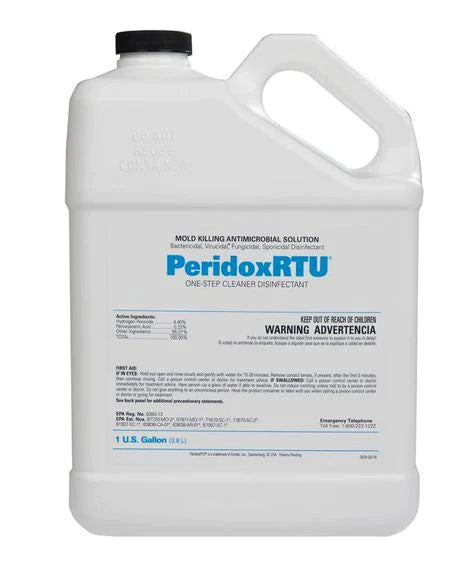 PeridoxRTU - Surface Disinfectant Cleaner Peroxide Based Manual Pour Liquid 1 gal. Jug Vinegar Scent NonSterile - 19084305
