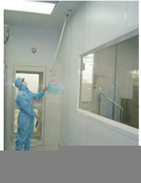 PharmaMOP - Cleanroom Wet Mop Frame with Handle 3-3/4 X 16 Inch Frame / 36 to 61 Inch Handle Locking Connection Aluminum - 19304763