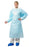 Fisher Scientific PolyCo PolyWear Protective Procedure Gown Large Unisex ASTM F1670 / ASTM F1671 Blue - 18568