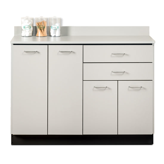 Clinton Industries CABINET, 2DRWR 4DR W/TOP ASHENGRY 48" - 8048-0AG-1AG