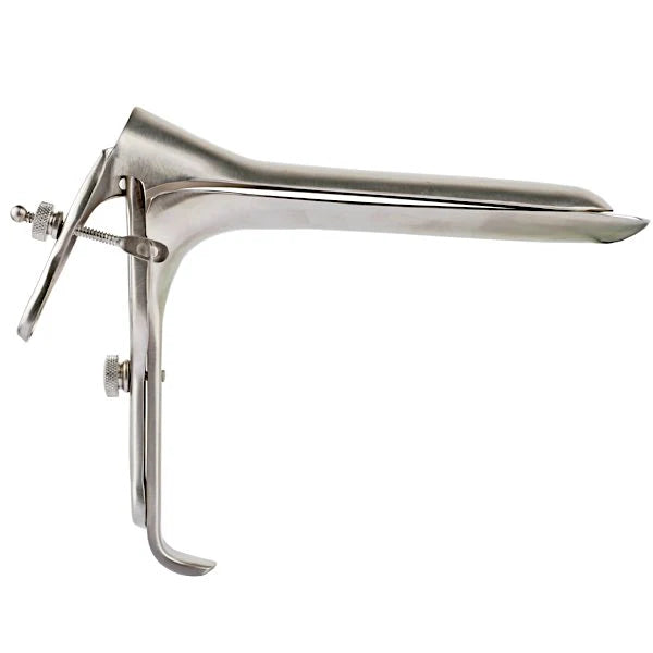 Marina - Vaginal Speculum Graves NonSterile Surgical Grade German Stainless Steel 2X-Large Double Blade Duckbill Reusable Without Light Source Capability - 250-605G