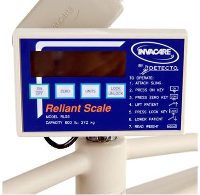 Invacare Reliant Lift Scale w Remote Display Digital LCD Display 600 lbs. Battery Operated - RLS6