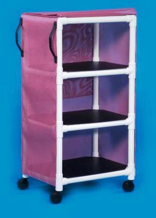 Standard Line - Linen / Multipurpose Cart 3 Shelves PVC 3 Inch Twin Casters - VL MPC375