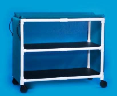 Standard Line - Linen Cart 2 Shelves PVC 3 Inch Twin Casters - VL LC242