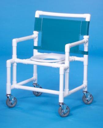 IPU - Bariatric Shower Chair ipu Fixed Arm PVC Frame Mesh Back 24 Inch Seat Width - SC9200 OS