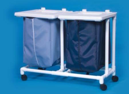 Jumbo - Double Hamper with Bags 4 Casters 55 gal. - JH42