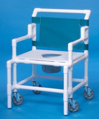 IPU - Bariatric Shower Chair ipu Fixed Arm PVC Frame 24 Inch Seat Width - SC550