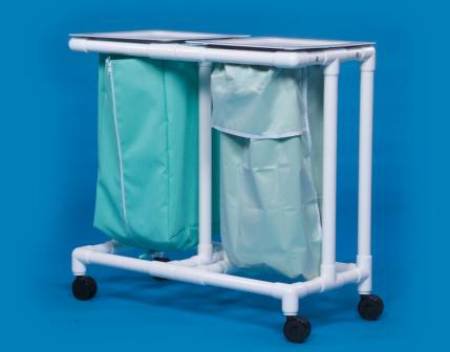 IPU Select Double Hamper with Bags 4 Casters 39 gal. - ELH02