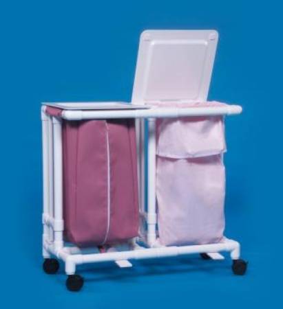 Classic - Double Hamper with Bags 4 Casters 39 gal. - LH-22-ZF MESH