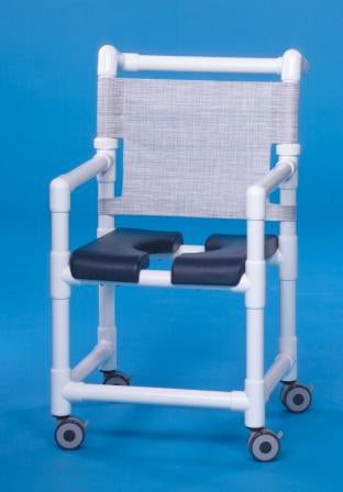 IPU IPU Shower Chair ipu Fixed Arm PVC Frame Mesh Back - SC200-OS-FS