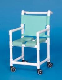 IPU IPU Shower Chair ipu Fixed Arm PVC Frame Mesh Back - SC200-OS-FS