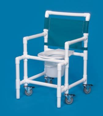 IPU IPU Commode / Shower Chair ipu Fixed Arm PVC Frame Mesh Back - SCC9250