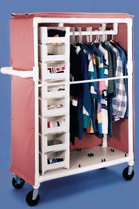 IPU - Laundry Cart 54.5 W X 64.5 H X 20 D Inch - SLC333