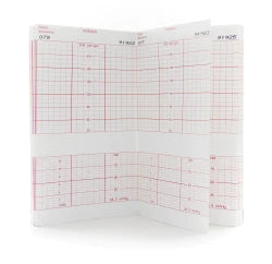 Burdick - Diagnostic Recording Paper Thermal Paper 216 mm X 138 Foot Z-Fold Red Grid - 007988