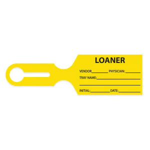 Ident-Alert - Identification Tag For Instrument Tray White 4 X 6-7/16 Inch Poly 1000 per Case - TSTAG7