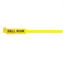 Precision Dynamics Clearimage Identification Band Alert Wristband Permanent Snap Fall Risk - 130A-93-PD