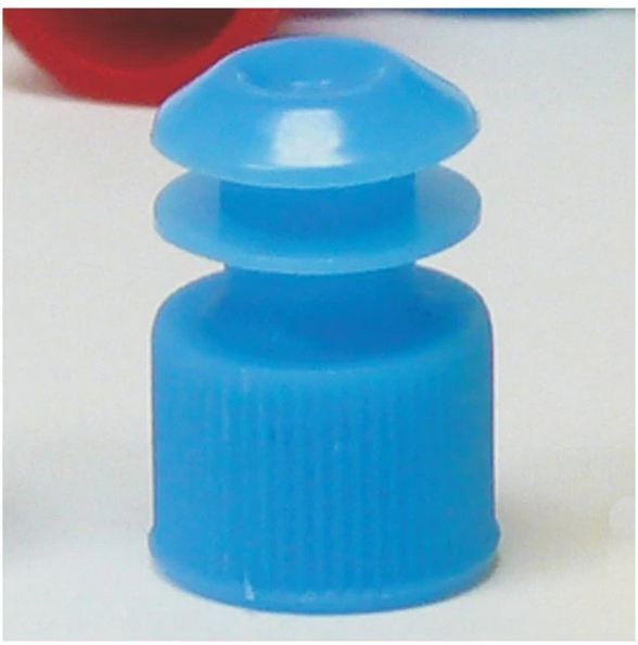 Fisher Scientific Tube Closure LDPE Flanged Plug Cap Blue For 13 mm Tubes NonSterile - 22171668