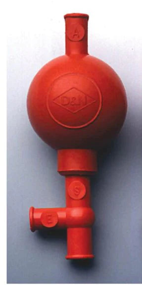 Fisher Scientific - Silicone Bulb Red, 3 Valve, Safety Pipette Filler - S68610