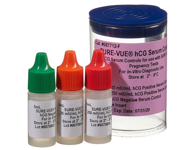 Fisher Scientific Sure-Vue Reproductive Endocrinology Assay Control Kit hCG Test 3 Levels 3 X 5 mL - SA087712