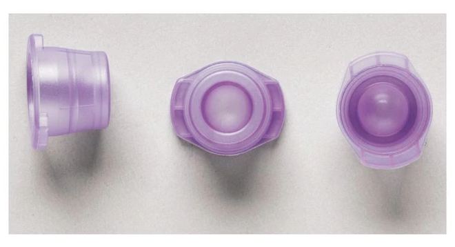 Fisher Scientific Stockwell Scientific Tube Closure LDPE Hollow Top Plug Cap Purple 12 mm For 12 mm Test Tubes NonSterile - 0334223C