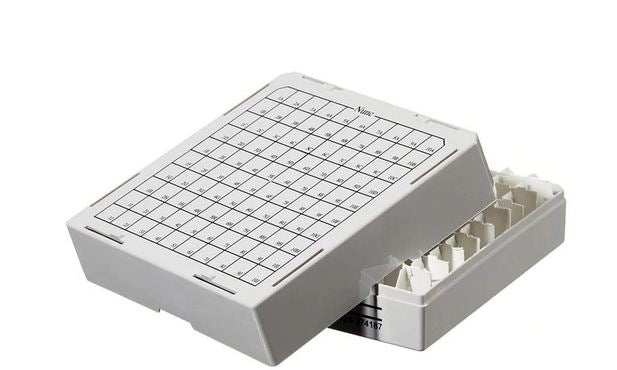 Fisher Scientific Thermo Scientific Cryo Storage Box 2.13 X 5.25 X 5.25 Inch, 100 (1 to 1.8 mL Vials), Gray, 10 X 10 Tube Array - 12565174