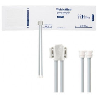 Welch Allyn Cuff, Soft, Screw Connector, 2-Tube, Adult, 20 per Pack - SOFT-11-2SC